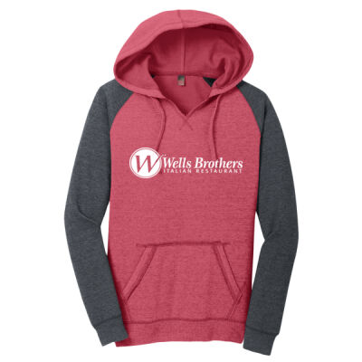 Wells Brothers - Women's Lightweight Fleece Raglan Hoodie Thumbnail